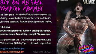Lady Dimitrescu - Offspring on my face, Vampire Mommy! (18 EroAudio)