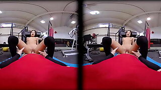 VRConk Petite girl fucked by fat cock to the fore gym VR Porn